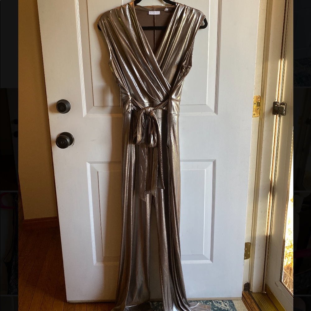 Metallic New York & Company Stretch jumpsuit